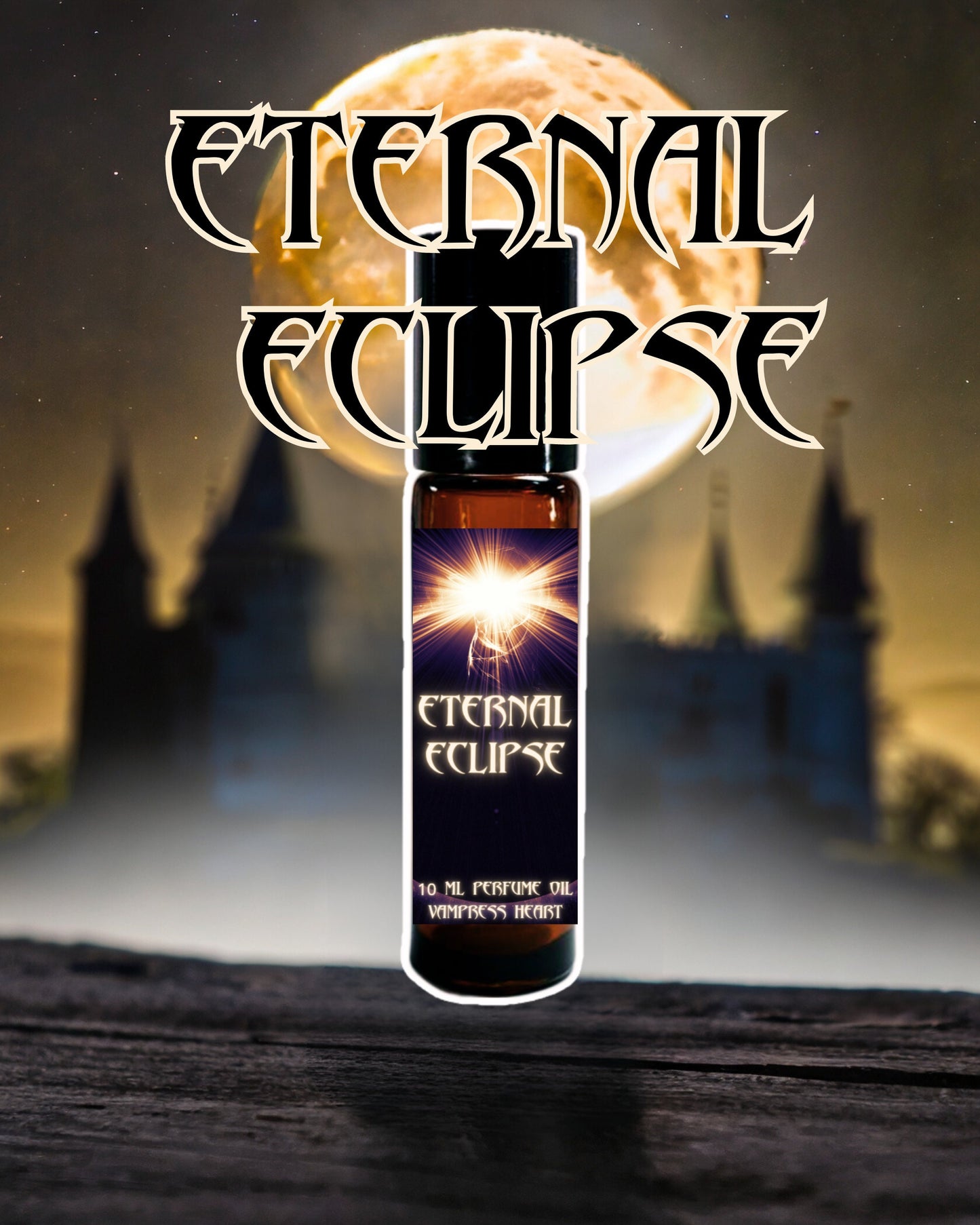 ETERNAL ECLIPSE Perfume Oil with Nag Champa, Citrus, Lavender, Vanilla, Floral, Patchouli and Frankincense Gothic Perfume