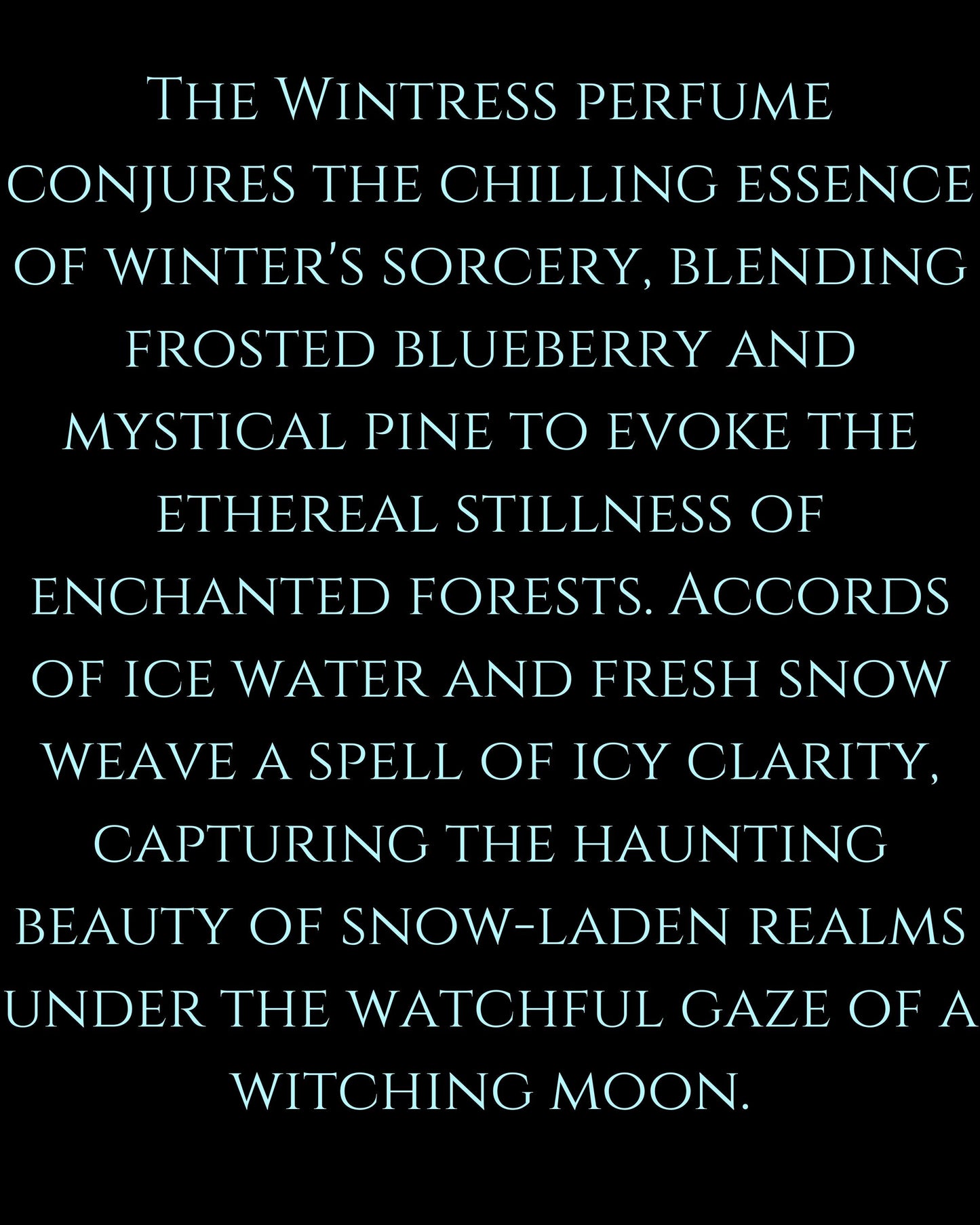 THE WINTRESS Perfume Oil with Frosted Blueberries, Ice Water, Snowy Forest and Sorcery