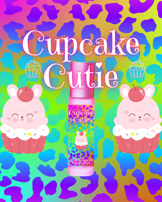 CUPCAKE CUTIE Perfume Oil with Cupcakes tangy fruit and Vanilla Birthday Cake Icing | Rollerball Perfume Oil | Scene | Emo | Kawaii | Lolita