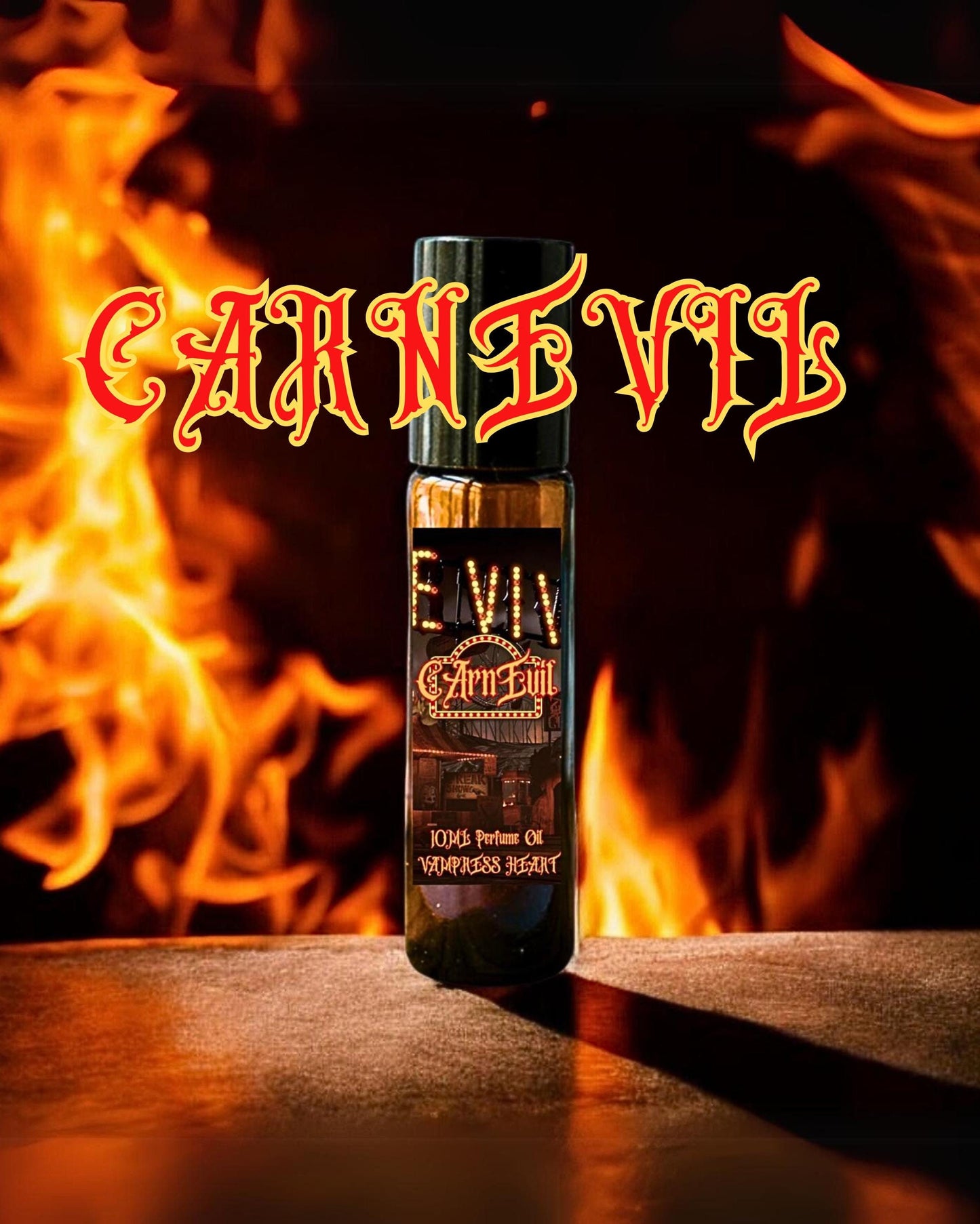 CARNEVIL Rollerball Perfume Oil with Kettle Corn, Funnel Cakes and Cotton Candy Gothic Perfume Gothic Perfume Oil Gothic Fragrance