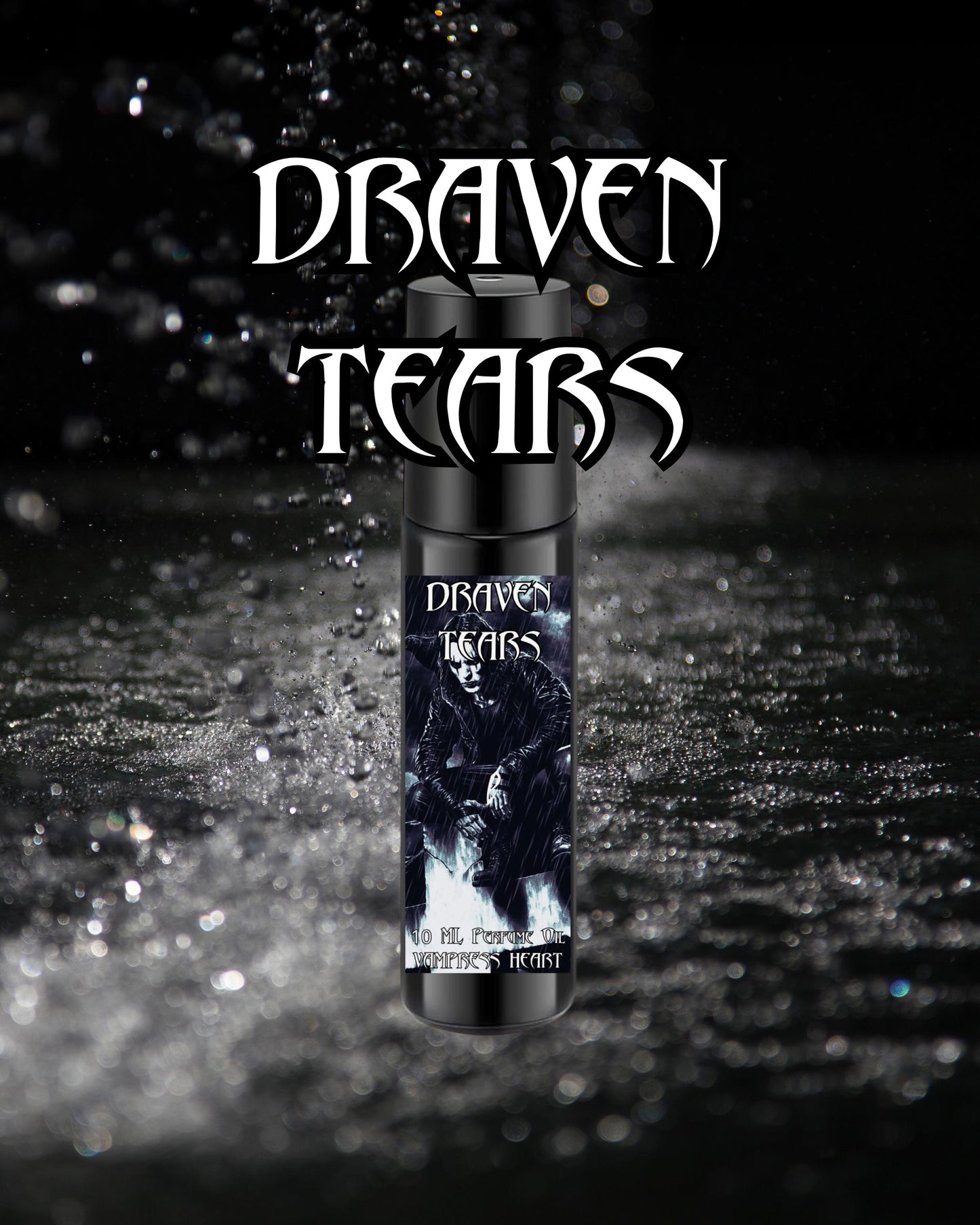 DRAVEN TEARS Rollerball Perfume Oil with Soil, Rainstorm, Water Lillies and Oakmoss Gothic Perfume Gothic Perfume Oil Gothic Fragrance