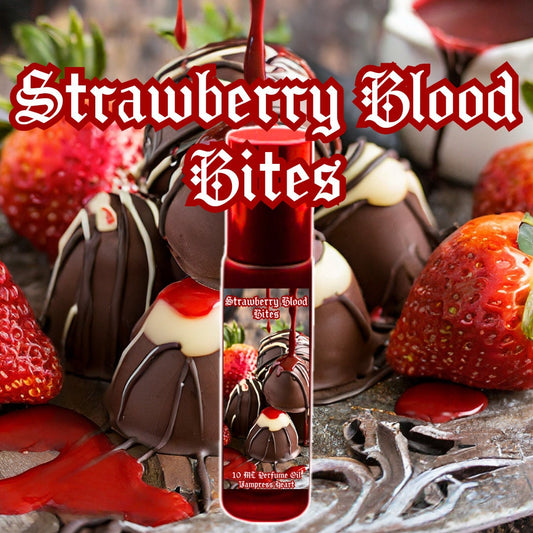 STRAWBERRY BLOOD BITES Perfume Oil with  Strawberries, Chocolate Truffles, White Chocolate and Blood