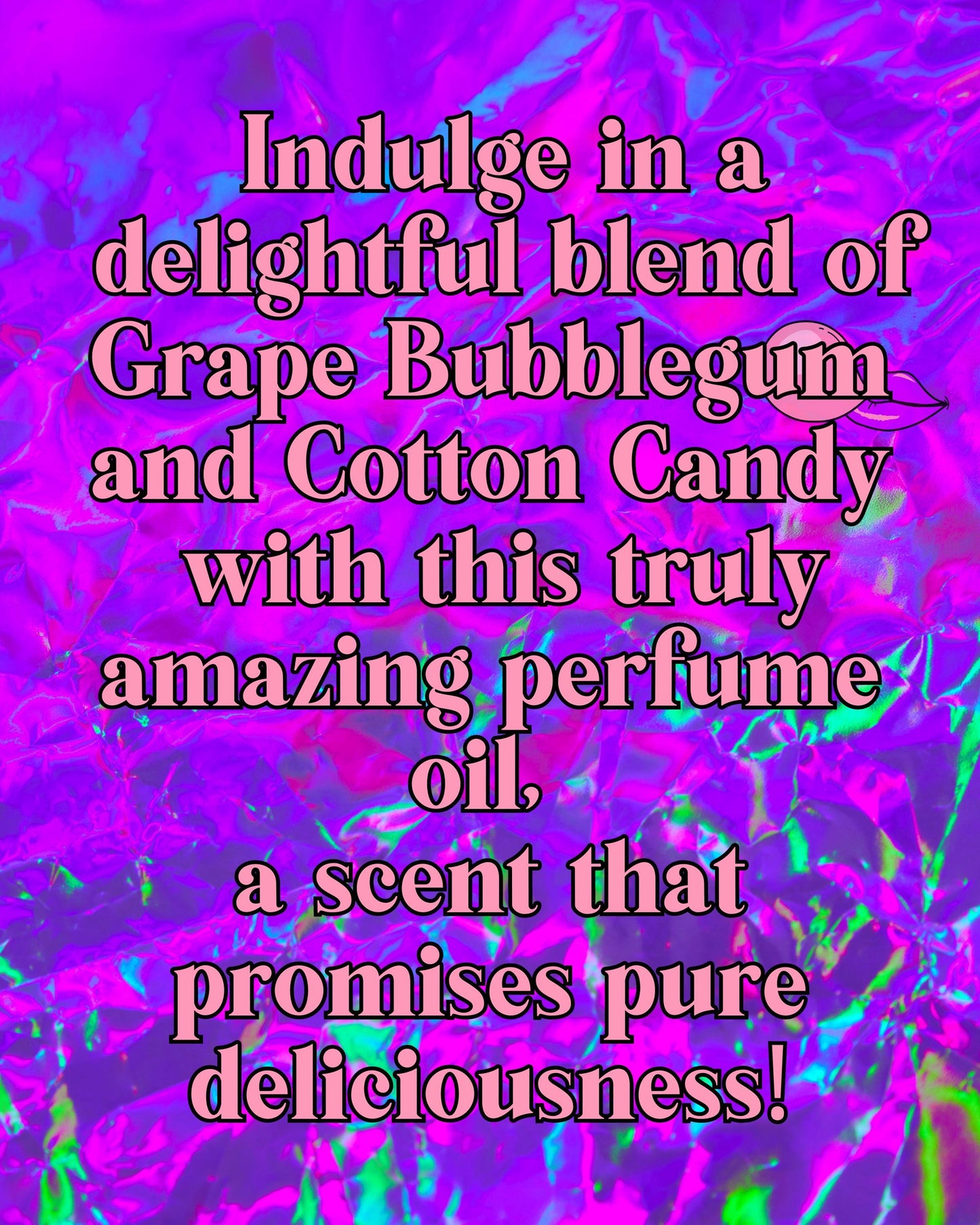 BUBBLE CANDY Perfume Oil with Grape Bubblegum and Cotton Candy