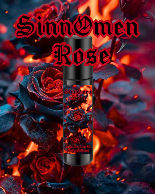 SINNOMEN ROSE Perfume Oil with Cinnamon Embers And Black Midnight Roses